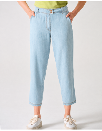 Damen Baggy Jeans Hanf/Biobaumwolle - aqua [92d6030c9273bad4e4781d05b78210ca]