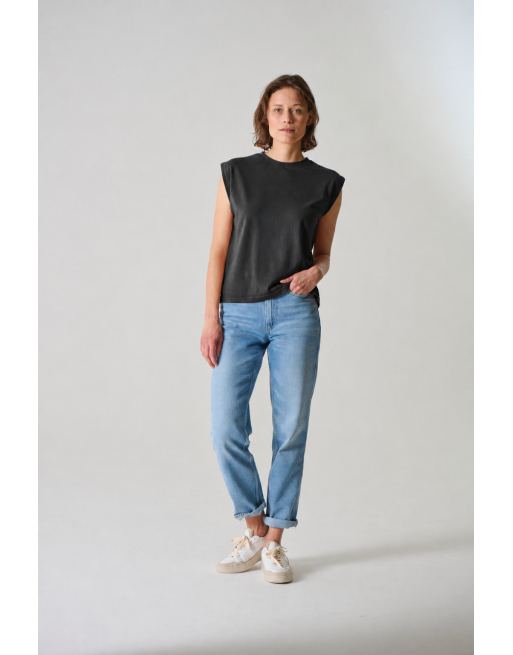 Ärmelloses T-Shirt Hanf/Biobaumwolle Casual Fit - black [5f45612b548bf02a7901ec8fa1ce2c9c]