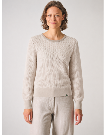 Luftiger Lochstrick Pullover Hanf/Biobaumwolle Slim Fit - distel [6b9bbbe8879b50c0f6be88c2406bcc2d]