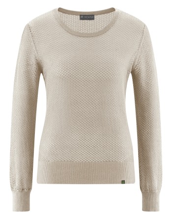 Luftiger Lochstrick Pullover Hanf/Biobaumwolle Slim Fit - distel [6c9a9bd9edf99d0f39e85f2250f627e3]
