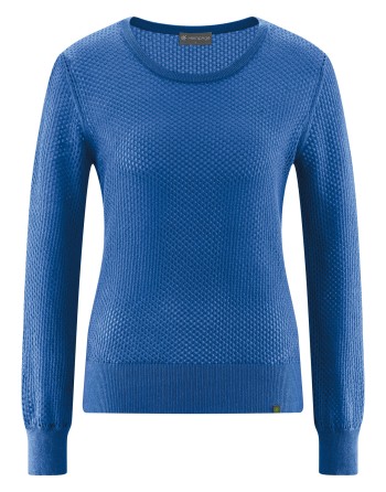 Luftiger Lochstrick Pullover Hanf/Biobaumwolle Slim Fit - royal [9b423e9eb26a88da79dbd9b810fc7fd7]