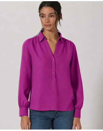 Schlupfbluse Hanf/Biobaumwolle Normal Fit - violet [c3440a3804855903ac900953e9de0846]