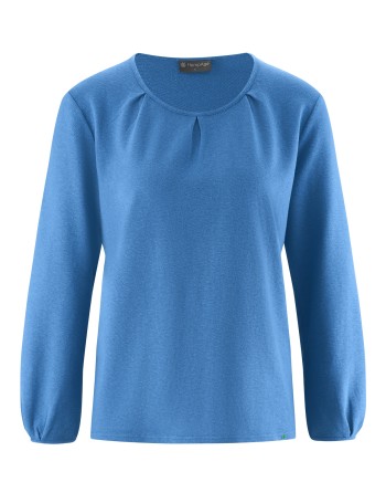 Modisches Jersey-Langarmshirt Hanf/Biobaumwolle Normal Fit - ocean [087e168e341188d6c202e796d57ee6b3]