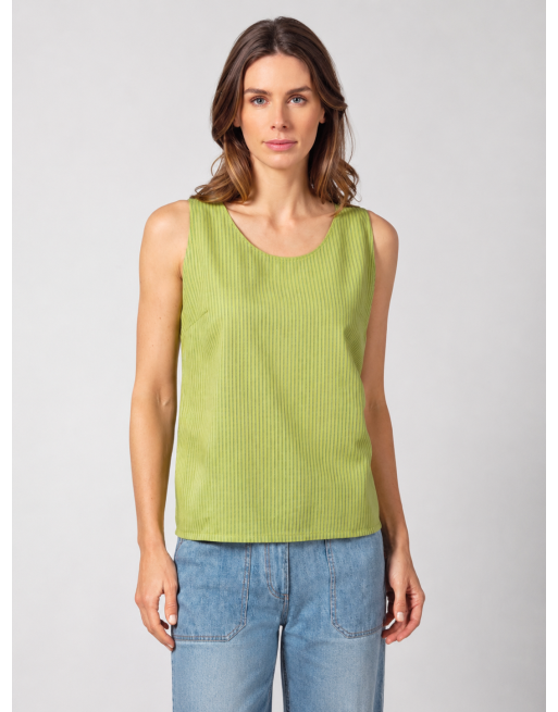 Hochwertiges Top in gestreiftem Design Hanf/Biobaumwolle - Normal Fit - bamboo [db05b6f10aedd78fa7bf579b4ee8a51f]