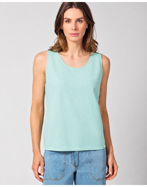 Hochwertiges Top in gestreiftem Design Hanf/Biobaumwolle - Normal Fit - lake [254b7a64d3ab5188381c7e4999784dbb]