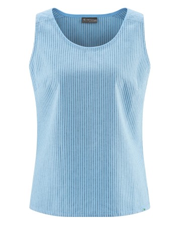 Hochwertiges Top in gestreiftem Design Hanf/Biobaumwolle - Normal Fit - glacier [07e8c97e9b519c8df0683d28edaa6902]