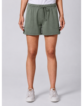 Shorts aus Piqué-Jersey mit elastischem Bund aus Hanf/Bio-Baumwolle - moss [c0c2673dade476d9749de9d9b3931603]