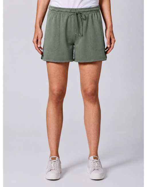 Shorts aus Piqué-Jersey mit elastischem Bund aus Hanf/Bio-Baumwolle - moss [c0c2673dade476d9749de9d9b3931603]