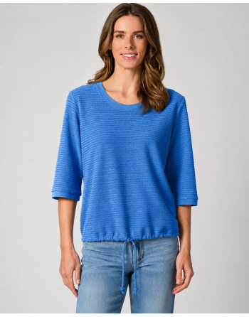 Lockeres Damen-Shirt, 3/4-Arm Hanf/Biobaumwolle Casual Fit - ocean [e70f522da7caf2a7c0a724c9ca8fbeac]