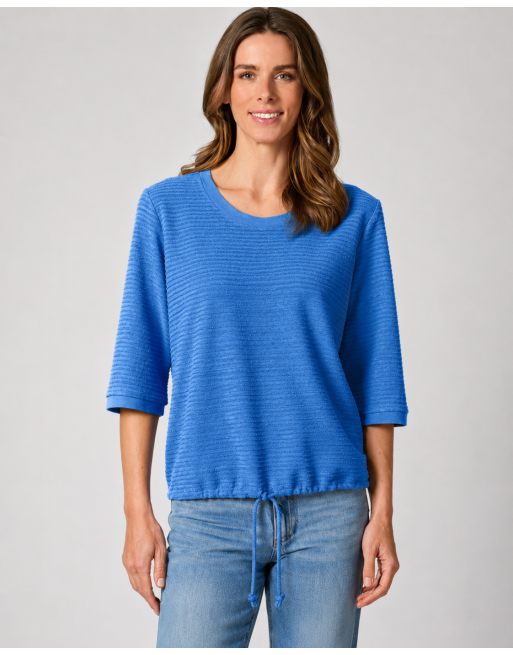 Lockeres Damen-Shirt, 3/4-Arm Hanf/Biobaumwolle Casual Fit - ocean [e70f522da7caf2a7c0a724c9ca8fbeac]