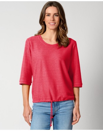 Lockeres Damen-Shirt, 3/4-Arm Hanf/Biobaumwolle Casual Fit - magnolia [9ebc57d7c475e0f24aa4204a7563103e]