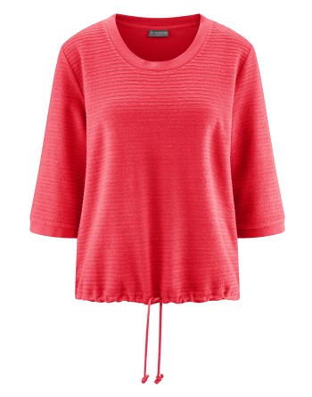 Lockeres Damen-Shirt, 3/4-Arm Hanf/Biobaumwolle Casual Fit - magnolia [30e7a3c34265e7f1347c7359c295f4cc]