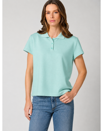 Poloshirt für Damen Hanf/Biobaumwolle Casual Fit - lake [aae7fe24f62374eda4d62e7349f95ac7]