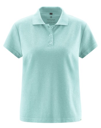 Poloshirt für Damen Hanf/Biobaumwolle Casual Fit - lake [fb3238df7c721d98d84fff2d6dc962bc]