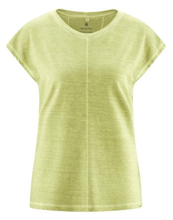 T-shirt mit Ziernähten Hanf/Biobaumwolle Normal Fit - bamboo [5f9dc41755e3b3975bde6391fb81f007]