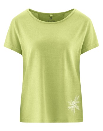 T-shirt mit Hanfprint Hanf/Biobaumwolle - Casual Fit - bamboo [04c977ac4b58fbf20272a32c5dbb9fb3]