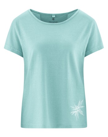 T-shirt mit Hanfprint Hanf/Biobaumwolle - Casual Fit - lake [092b05dc36c058b0a1e86dbcebc93c8d]