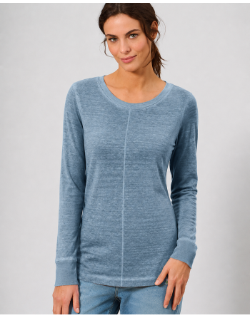 Bequemes Damen Langarmshirt aus Hanf & Bio-Baumwolle – Normal Fit - dove [4b92a49b9518c84682ed1f2f0cedd6b3]