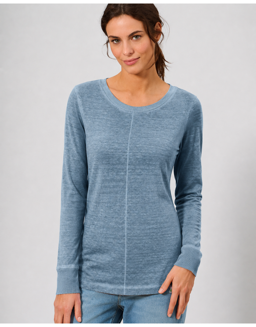 Bequemes Damen Langarmshirt aus Hanf & Bio-Baumwolle – Normal Fit - dove [4b92a49b9518c84682ed1f2f0cedd6b3]