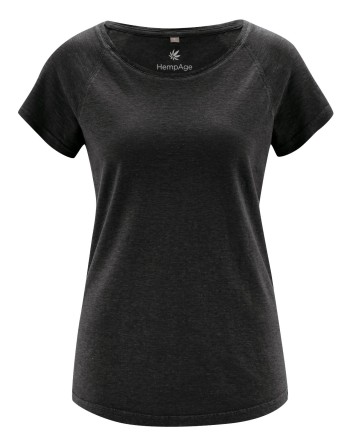 Raglan T-Shirt Hanf/Bio-Baumwolle Normal Fit - black [03ef76a5adedb276f226f95ee890a23f]