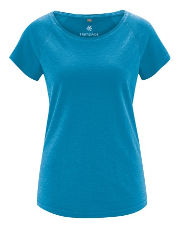 Raglan T-Shirt Hanf/Bio-Baumwolle Normal Fit - azure [72ea9d7d7387d33df32324ed4d2f5b09]