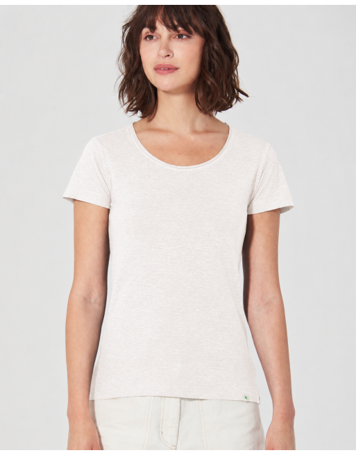 Luftiges T-shirt Hanf/Biobaumwolle Normal Fit - offwhite [b6f07b3af897b52bc10ca083c0ce047c]