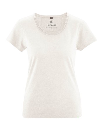 Luftiges T-shirt Hanf/Biobaumwolle Normal Fit - offwhite [f6b68d423e8d0cf4f26045e8455d3233]
