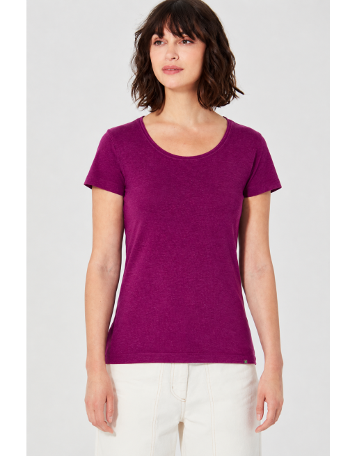 Luftiges T-shirt Hanf/Biobaumwolle Normal Fit - berry [0eb999774d213c3c327f866427a2af29]