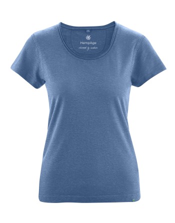 Luftiges T-shirt Hanf/Biobaumwolle Normal Fit - blueberry [5b9155661acf1d8c714307fba4c9b79a]