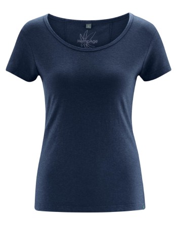 THC Exklusiv Damen T-Shirt Hanf/Bio-Baumwolle Normal Fit - navy [2ec04e7a8bff8af8999aa5a1e97bb05d]