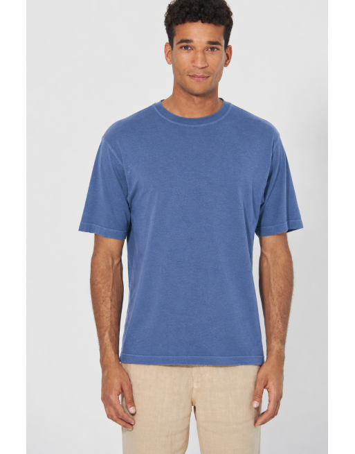 Basic T-Shirt Hanf/Biobaumwolle Casual Fit - blueberry [68ca8ca0bc01bb05ca3028fea476497f]