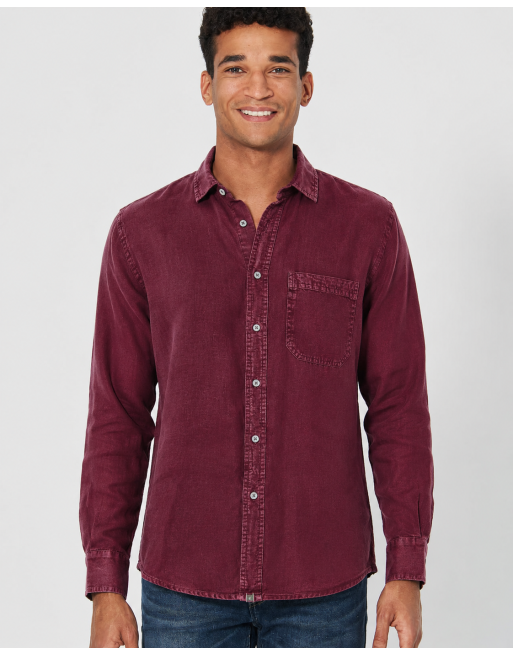 Reines 100% Hanfhemd Herren - Normal Fit - rioja [5f3cae0b8ea2d223ec2cc4cbd7f2e383]