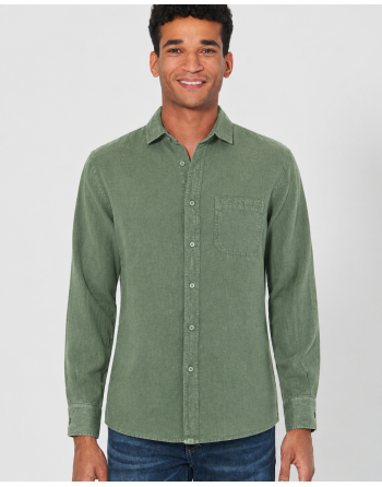 Reines 100% Hanfhemd Herren - Normal Fit - herb [de735a77926dc60490498349cbe14caf]