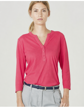 DH863 Stehkragen Shirt - tomato [eaeb2f55e712943bf5c62d1cdaec6de1]