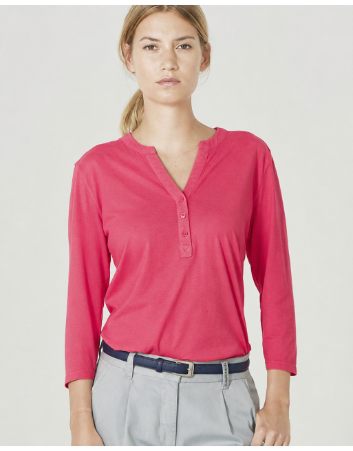 DH863 Stehkragen Shirt - tomato [eaeb2f55e712943bf5c62d1cdaec6de1]