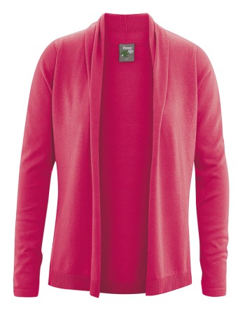 Damen Strickjacke mit leichtem Stoff Hanf/Biobaumwolle Normal Fit - tomato [141a90d1730e6ba7c44000f2858cf0d6]