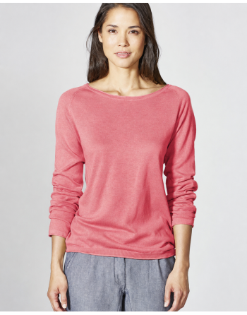 Raglan-Pullover Hanf/Biobaumwolle Normal Fit - tomato [d61734754e9c4c11af5104b12a2c3191]