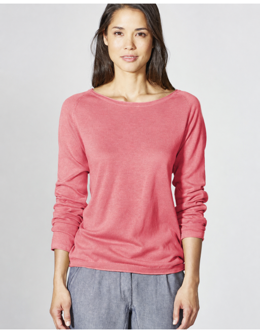 Raglan-Pullover Hanf/Biobaumwolle Normal Fit - tomato [d61734754e9c4c11af5104b12a2c3191]