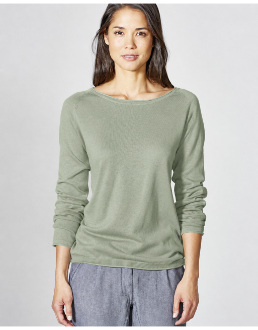 Raglan-Pullover Hanf/Biobaumwolle Normal Fit - cactus [c8bf012f1c06e52c2667b2e65dc43d1a]