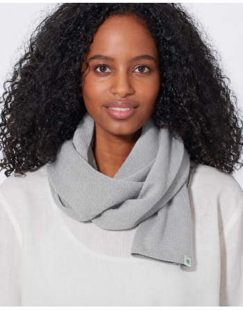 Klassischer Strickschal Hanf/Biobaumwolle - rock [e1eec48066552f944965936548f4b124]