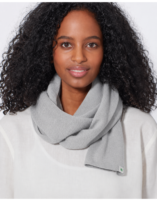 Klassischer Strickschal Hanf/Biobaumwolle - rock [e1eec48066552f944965936548f4b124]