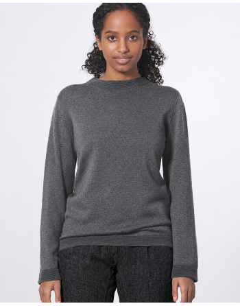 Warmer Wollpullover Hanf/Biobaumwolle Normal Fit - anthrazit [18419f0c5018d26ecbb7ffc59dac54f6]