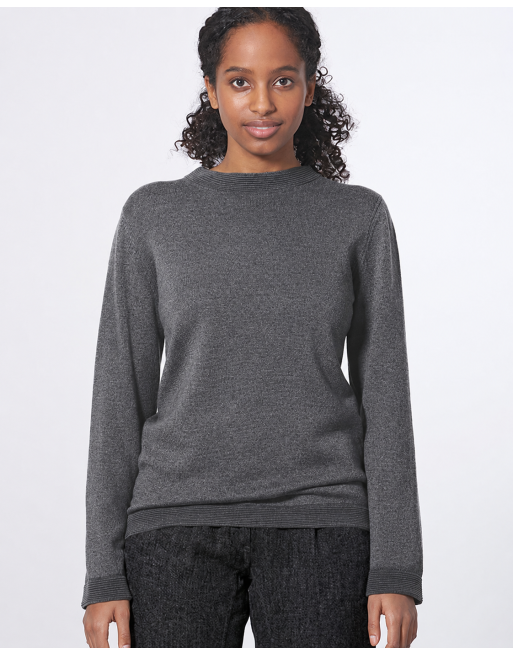 Warmer Wollpullover Hanf/Biobaumwolle Normal Fit - anthrazit [18419f0c5018d26ecbb7ffc59dac54f6]