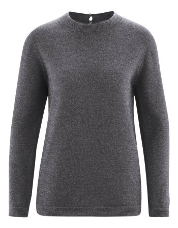 Warmer Wollpullover Hanf/Biobaumwolle Normal Fit - anthrazit [cade5b199859381b6e96191a4d63fcce]