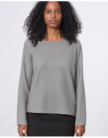 Gewebte Bluse Hanf/Biobaumwolle Normal Fit - taupe [ebf7a843151a87170acf0bf385236255]