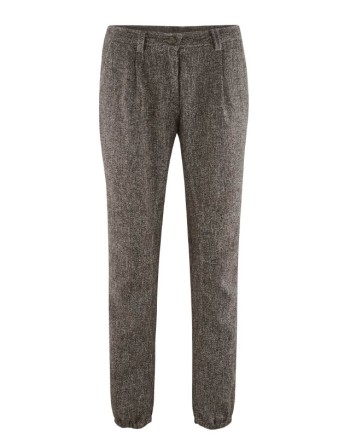 Gemusterte Bundfaltenhose Hanf/Biobaumwolle - melange [ceebdab4ab222f84dd33e8bea7fdb738]
