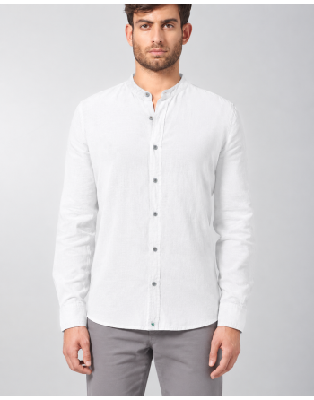 100% Hanf Stehkragenhemd - Slim Fit - white [9c4c1477687b73265edc37192a2a6cd5]