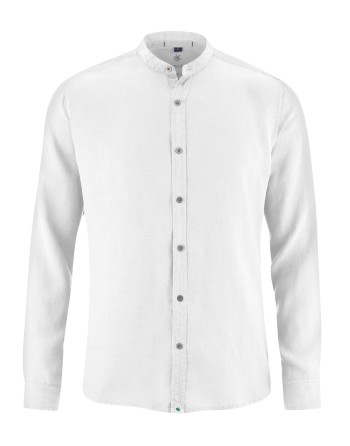 100% Hanf Stehkragenhemd - Slim Fit - white [eda9575632bd7737fe2699e0603c394a]