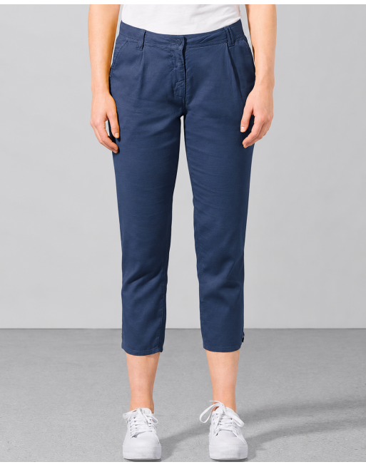 7/8 Bundfaltenhose aus Hanf/Biobaumwolle - navy [61684c9ad5cc86be2f938c35280aacd2]