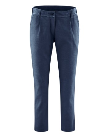 7/8 Bundfaltenhose aus Hanf/Biobaumwolle - navy [82125e3d8ae47aa555dc3abba5ef8ec6]